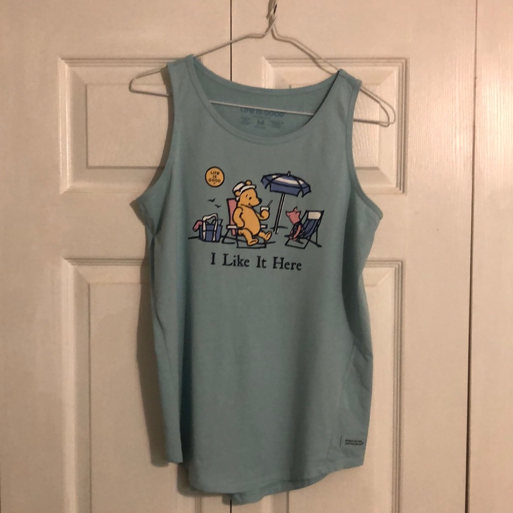Life is Good Tank Pooh Bear Piglet NWOT